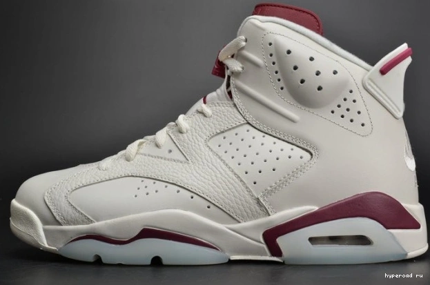 Retro Jordan 384664-116 Maroon white Air 6 0619